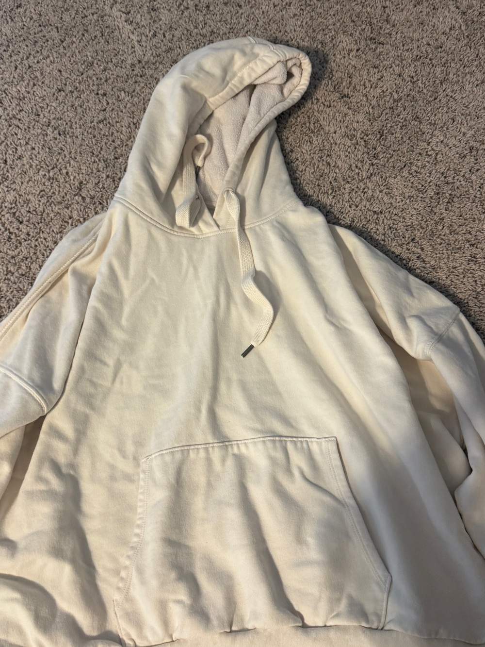 American Eagle Outfitters Cream Oversized Hoodie